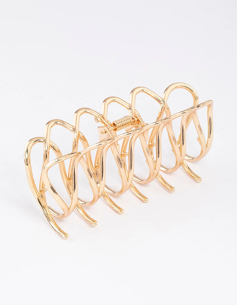 Gold Cut Out Molten Claw Clip