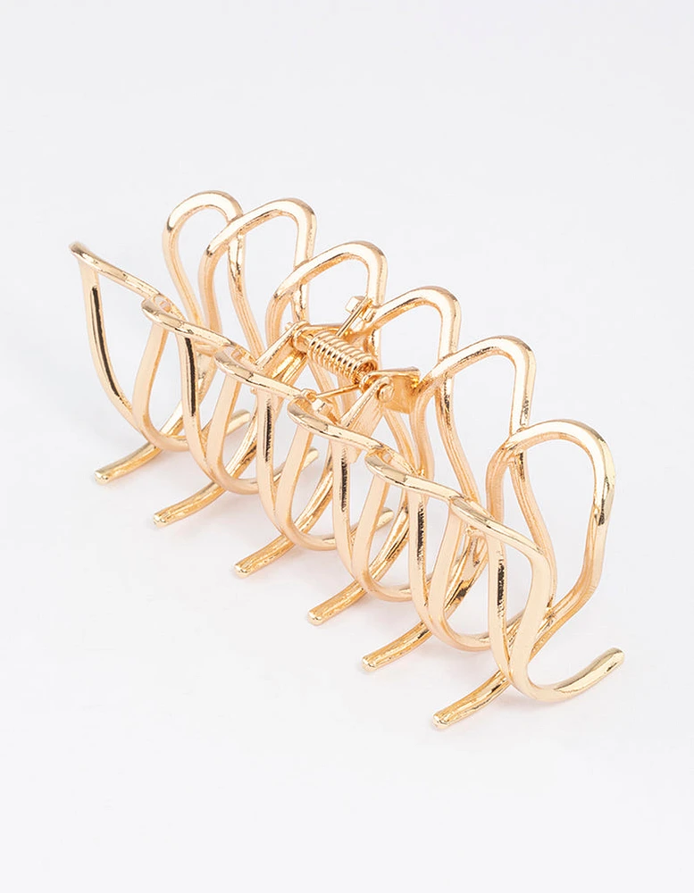 Gold Cut Out Molten Claw Clip