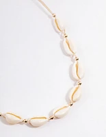 Gold Shell Toggle Choker