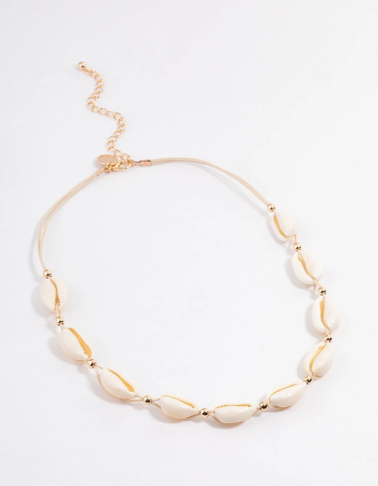 Gold Shell Toggle Choker