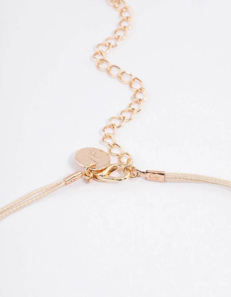 Gold Shell Toggle Choker