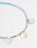 Gold Shell Bead Choker & Anklet Pack