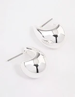 Silver Plated Bubble Drop Stud Earrings