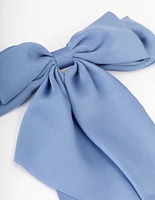 Fabric Stone Bow Clip