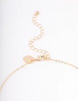 Gold Bestie Script Necklace