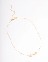 Gold Love Pendant Necklace