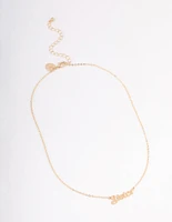 Gold Sister Pendant Necklace