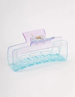 Blue Rectangle Ombre Claw Clip