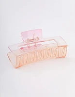 Pink Rectangle Ombre Claw Clip