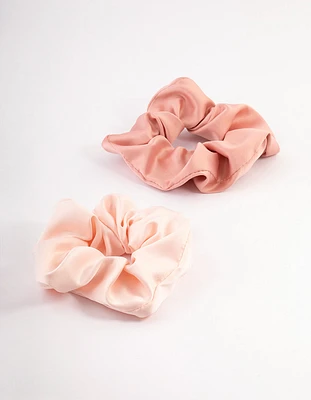 Light Satin Hair Scrunchie Pack