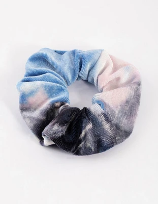 Navy Tie Dye Hair Scrunchie