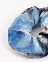 Navy Tie Dye Hair Scrunchie