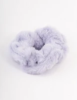 Lilac Fluffy Hair Scrunchie