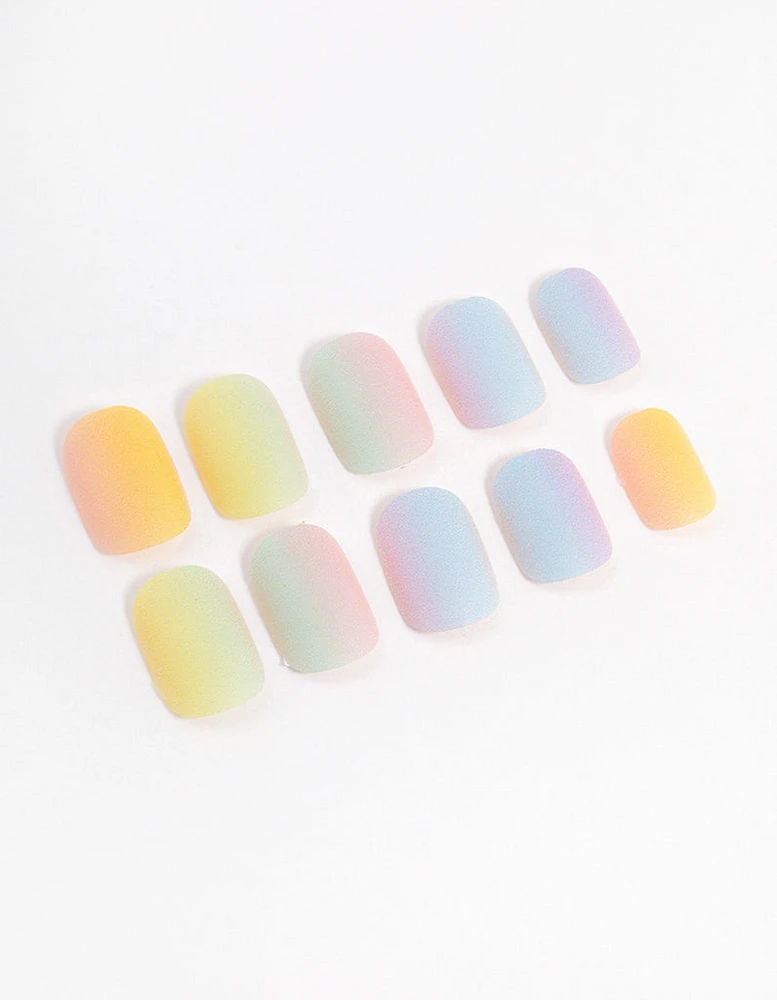 Tweens Rainbow Gradient Press On Nails