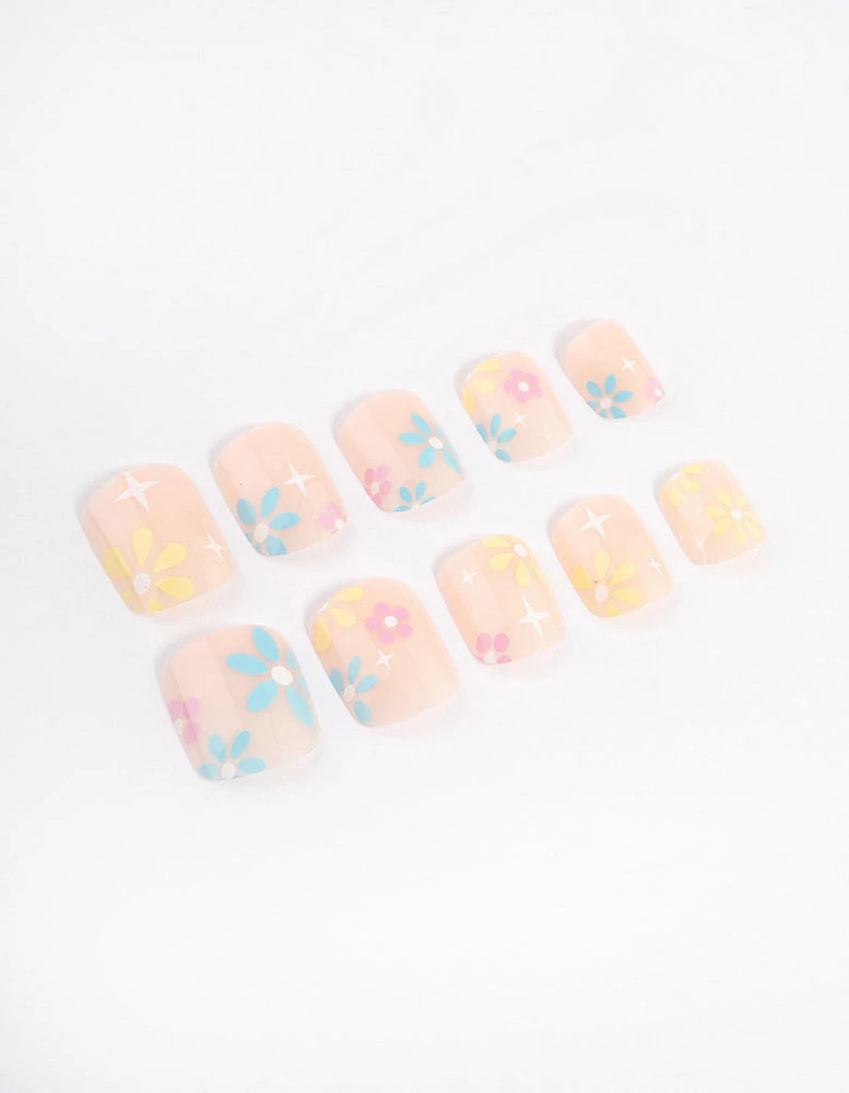 Tweens Blush Daisy Press On Nails