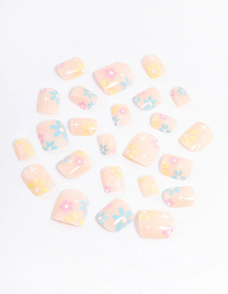 Tweens Blush Daisy Press On Nails