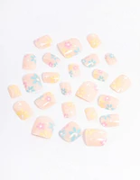 Tweens Blush Daisy Press On Nails