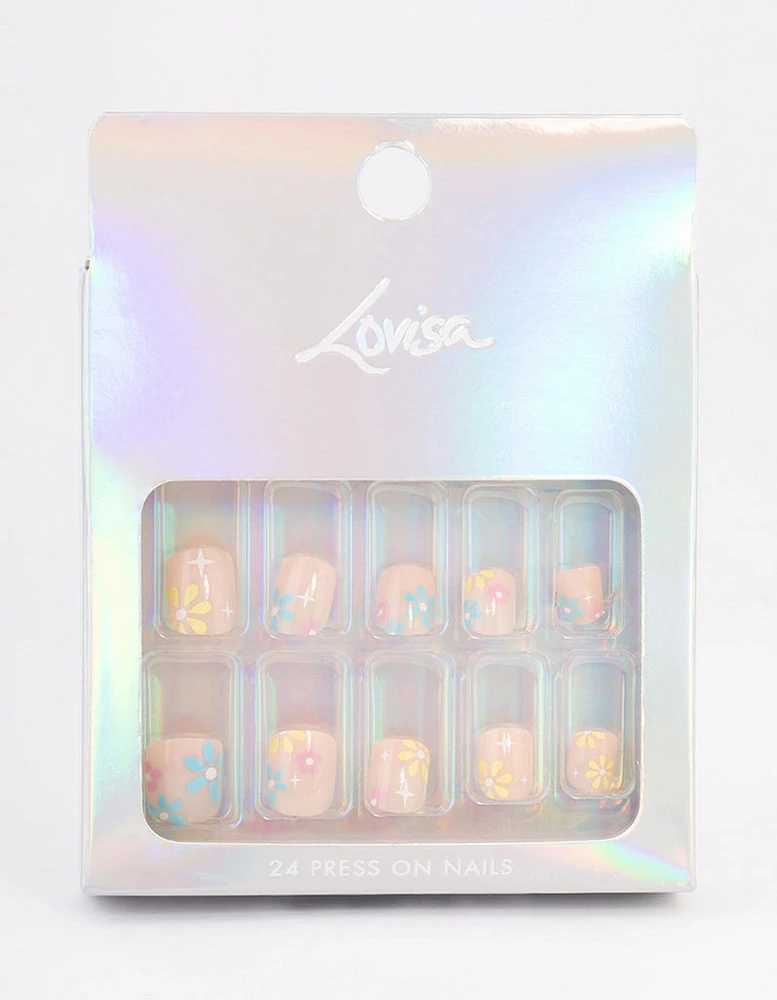 Tweens Blush Daisy Press On Nails