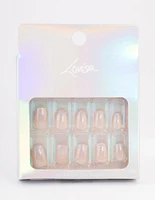 Tweens Blush Glitter Press On Nails