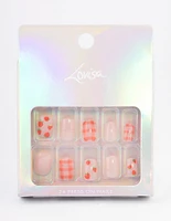 Tweens Strawberry & Checkered Press On Nails