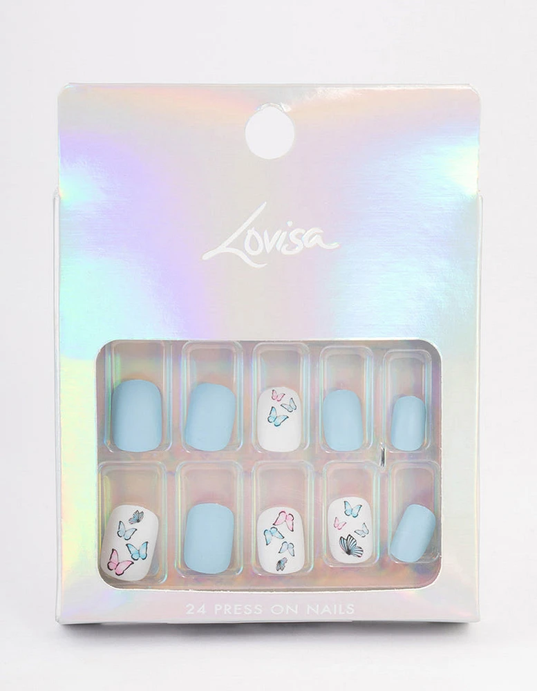 Tweens & Butterfly Press On Nails