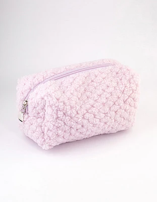 Lilac Teddy Cosmetic Case