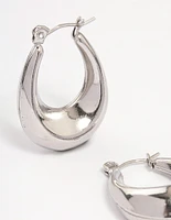 Surgical Steel Wide Oval Hoop Earrings