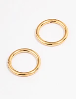 Gold Plated Surgical Steel Sleeper Earrings 8mm