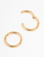 Gold Plated Surgical Steel Sleeper Earrings 8mm