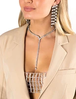 Silver Diamante Bandeau Top
