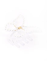 Pearl Clear Butterfly Claw Clip