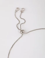 Rhodium Cup Chain Y-Neck Jewellery Set