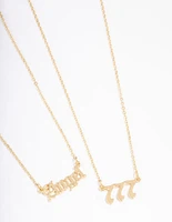 Gold Plated Angel Number '777' Layered Necklace