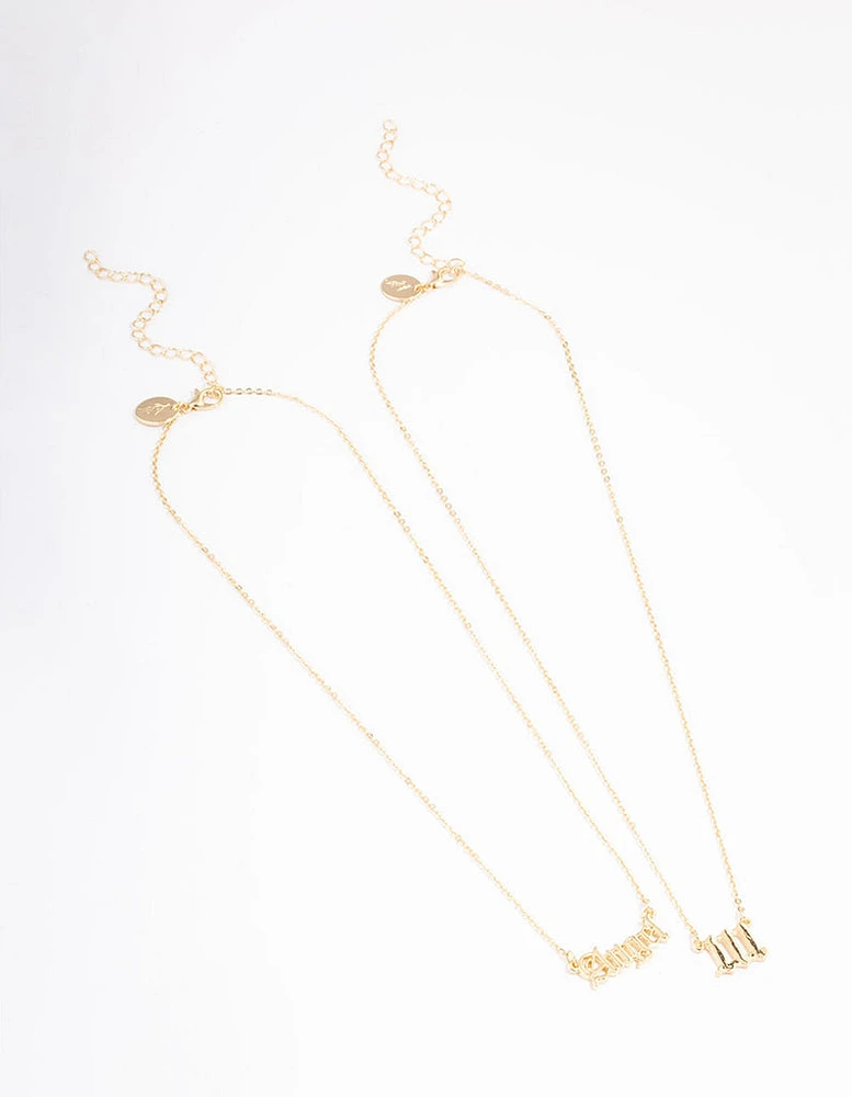 Gold Plated Angel Number '111' Layered Necklace