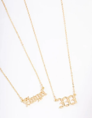 Gold Plated Angel Number '333' Layered Necklace