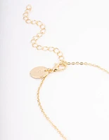 Gold Plated Angel Number '333' Layered Necklace