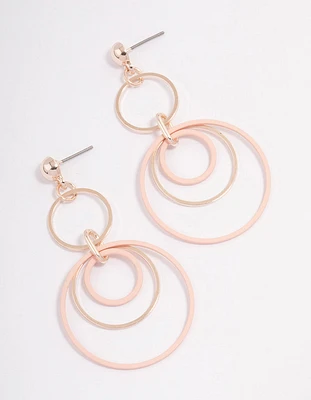 Fine Multi Hoop Drop Earrings