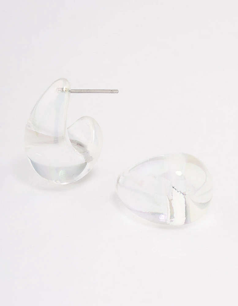 Acrylic Chubby Mini Hoop Earrings