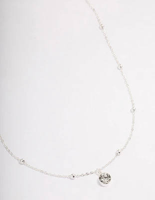 Silver Diamante Satelite Chain Necklace