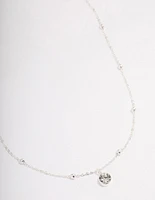 Silver Diamante Satelite Chain Necklace