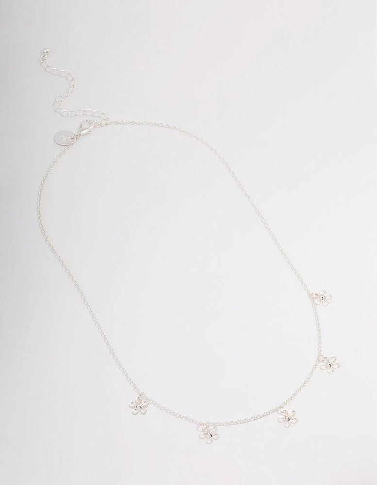 Silver Daisy Garden Necklace