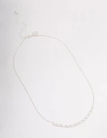 Silver Pearl Smile Necklace