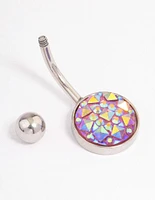 Surgical Steel Mermaid Bezel Belly Ring