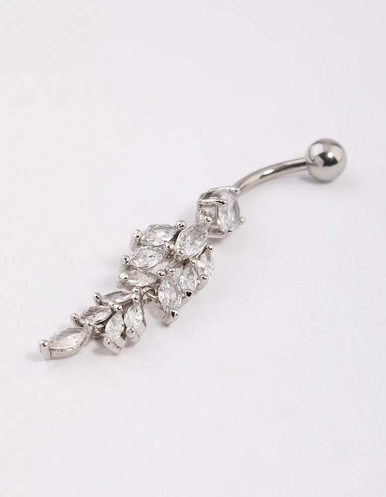 Surgical Steel Statement Tear Drop Belly Ring