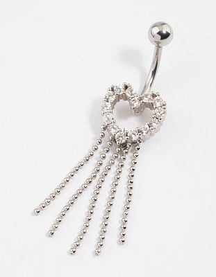 Surgical Steel Heart Trail Strand Belly Ring