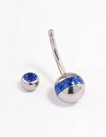 Surgical Steel Bezel & Sphere Belly Ring