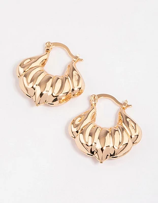 Gold Chubby Hoop Earrings