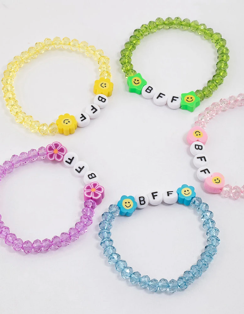 Kids Beaded BFF Stretch Bracelet 5-Pack