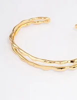 Gold Plated Double Molten Wrist Cuff