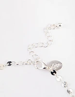 Silver Mixed Beaded & Disc Chain Anklet Pack